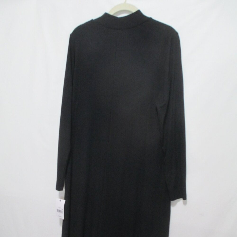 NWT Ophelia Roe Black Ribbed Long Sleeve Dress Size 1X - Picture 3 of 8